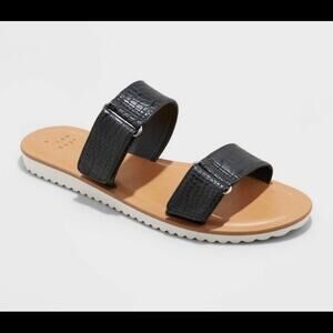 NWT Women's Illiana Two Band Velcro Sandals - A New Day Size 8